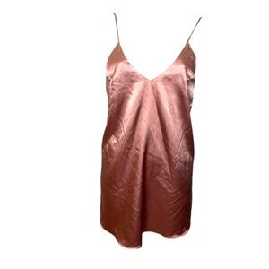 Pink Stretch Satin Mini Dress 🤍